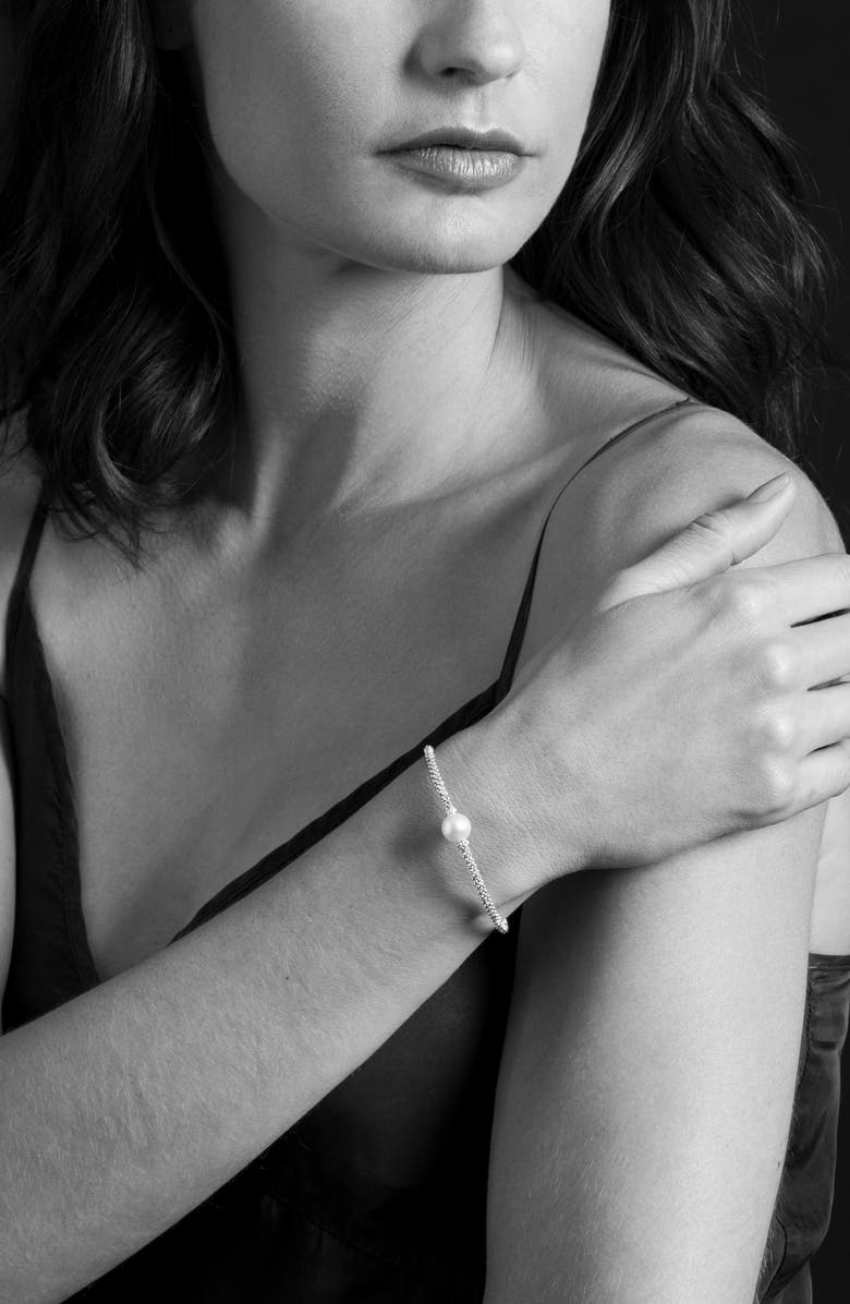 LAGOS Luna Pearl Single Station Caviar Bracelet, Alternate, color, 