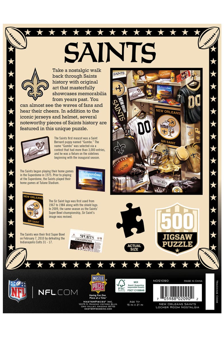 New Orleans Saints LockerRoom 500 Puzzle, Alternate, color, Multicolor