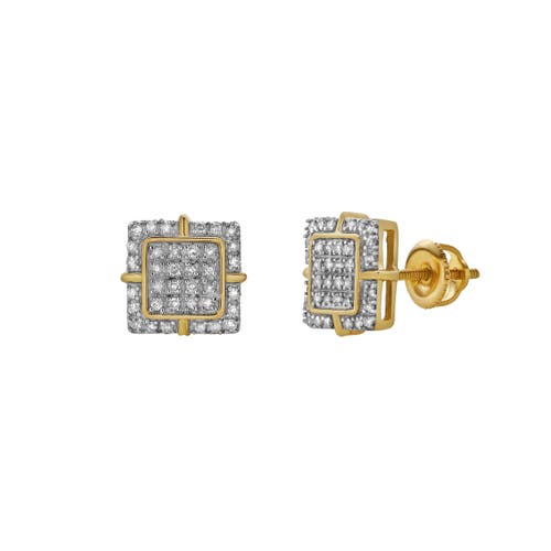 Luvmyjewelry Aventura 10k Yellow Gold Diamond Unisex Earrings In 10k Yellow Gold
