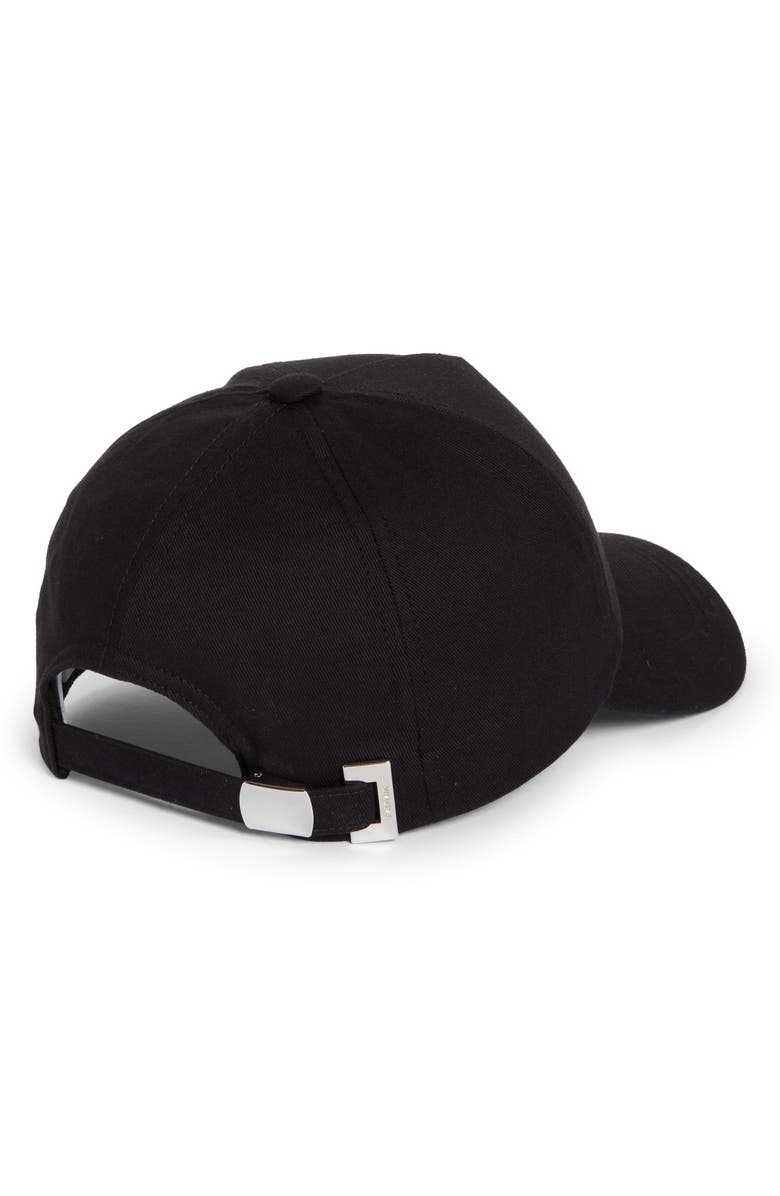 Balmain Embroidered Logo Cotton Twill Baseball Cap, Alternate, color, 