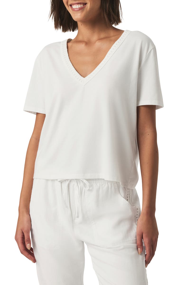 Splendid Dawn V-Neck T-Shirt, Main, color, White