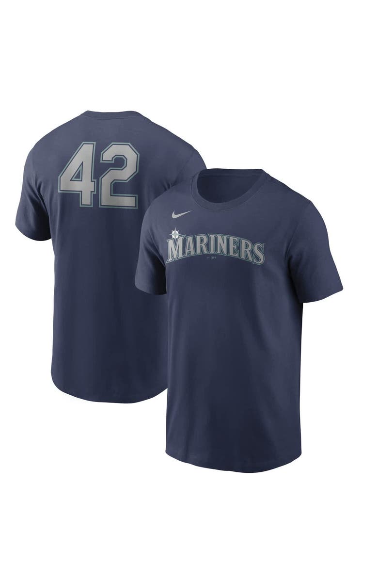 Nike Men's Nike Navy Seattle Mariners Jackie Robinson Day Team 42 T-Shirt, Alternate, color, 