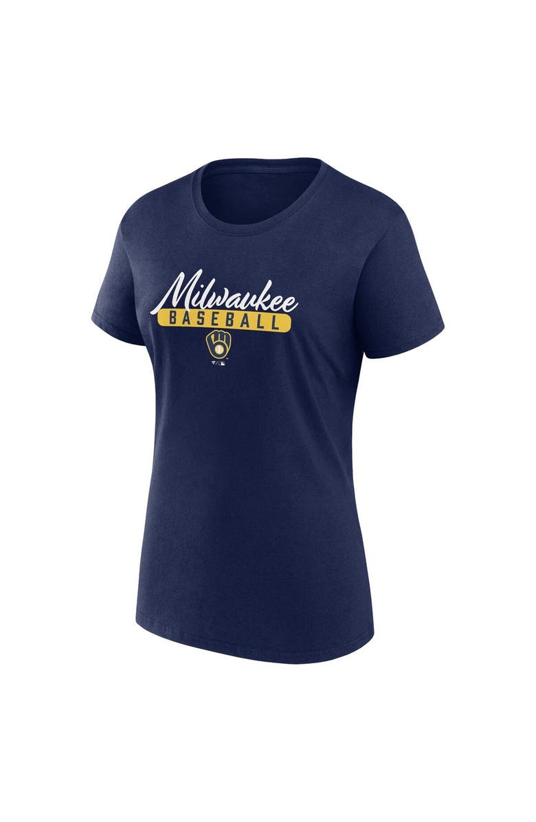 FANATICS Women's Fanatics Branded Navy/Gray Milwaukee Brewers Fan T-Shirt Combo Set, Alternate, color, Navy