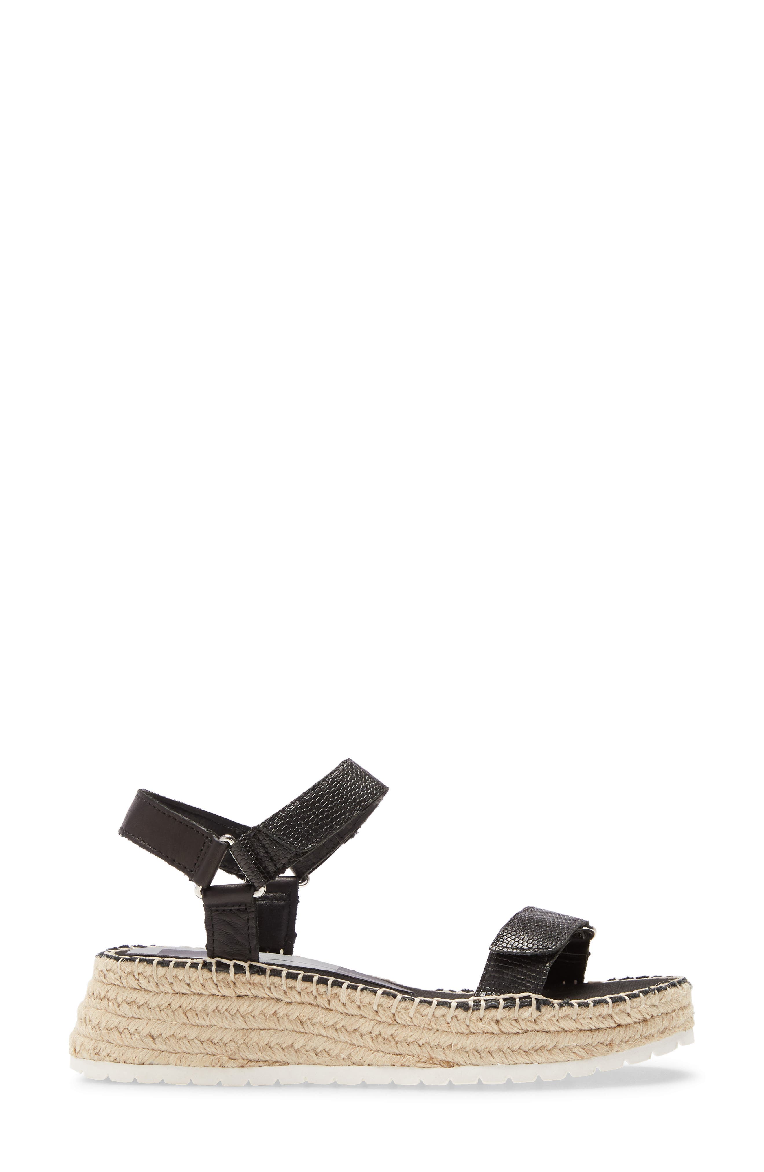 Myra Espadrille Wedge Sandal, Alternate, color, BLACK