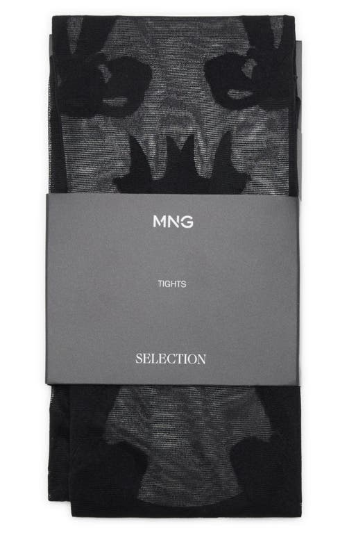 Mango X Kaia Gerber Bow Tights In Brown