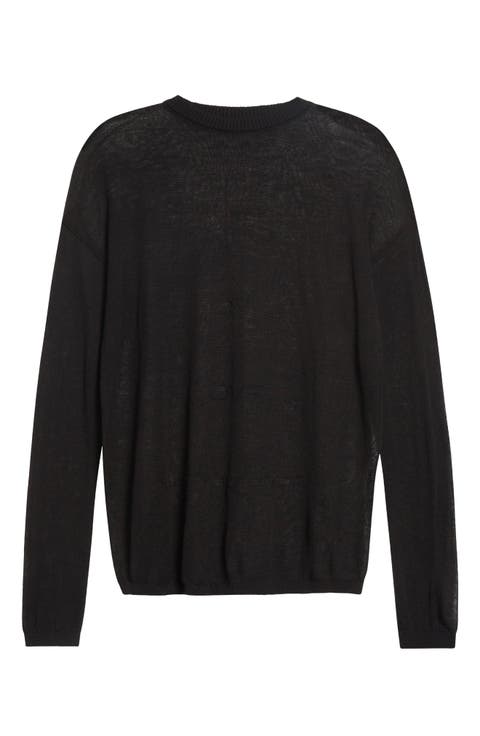 Temple Rivet Sheer Virgin Wool Sweater