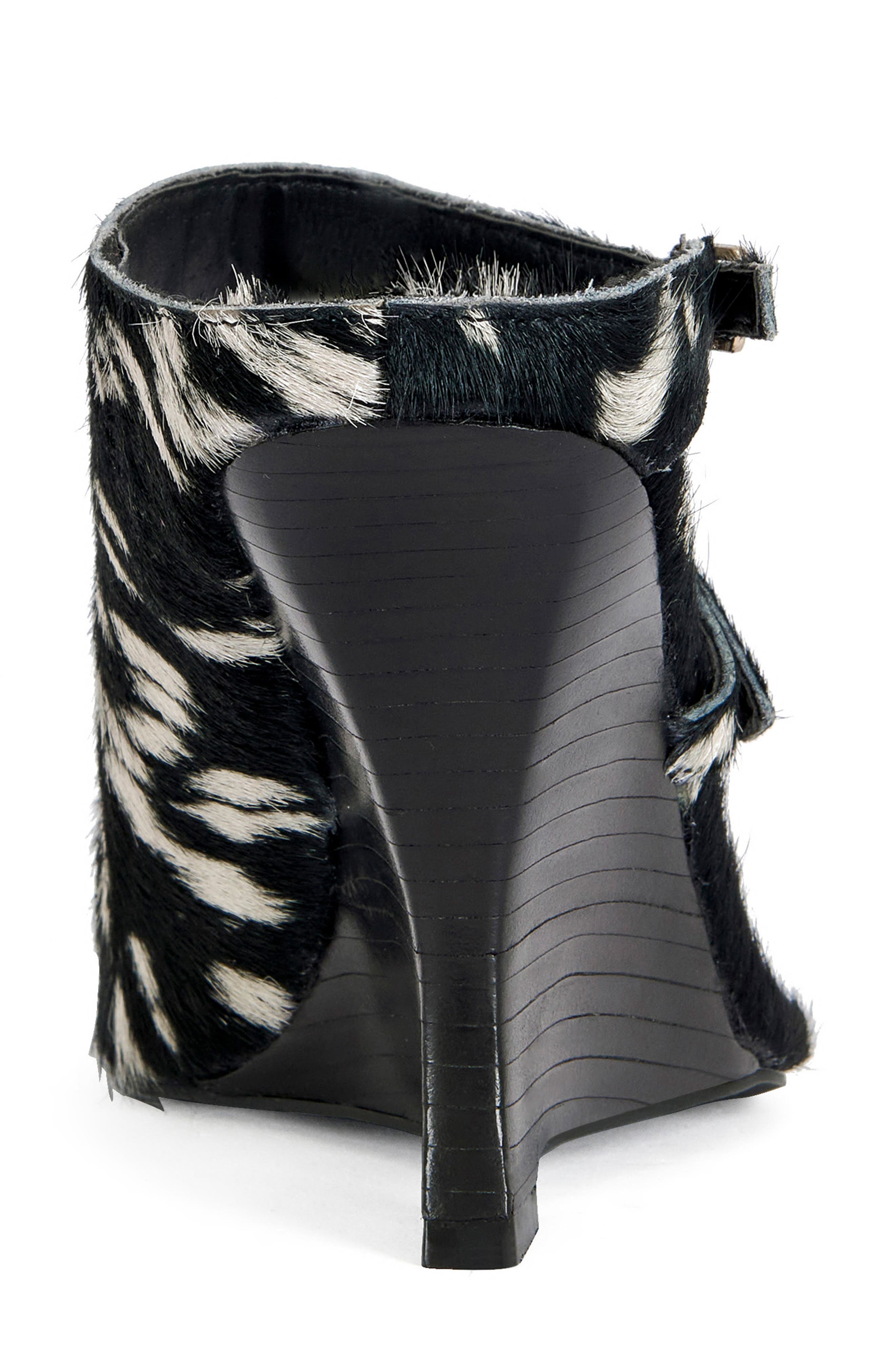 AZALEA WANG Giannis Genuine Calf Hair Wedge Sandal, Alternate, color, 