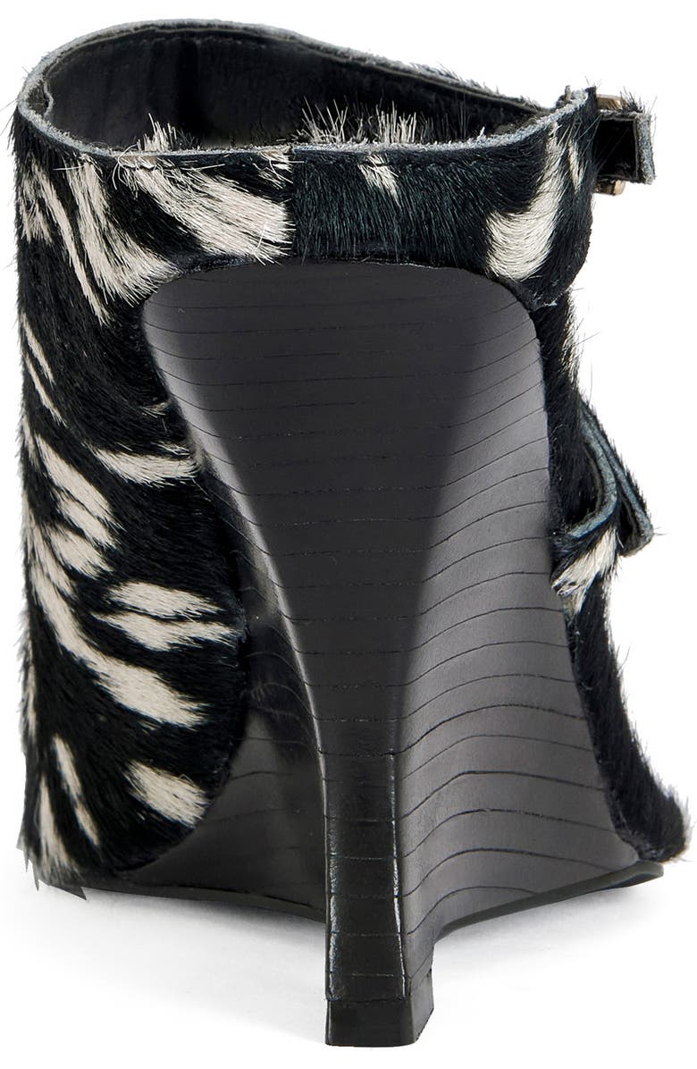 AZALEA WANG Giannis Genuine Calf Hair Wedge Sandal, Alternate, color,
