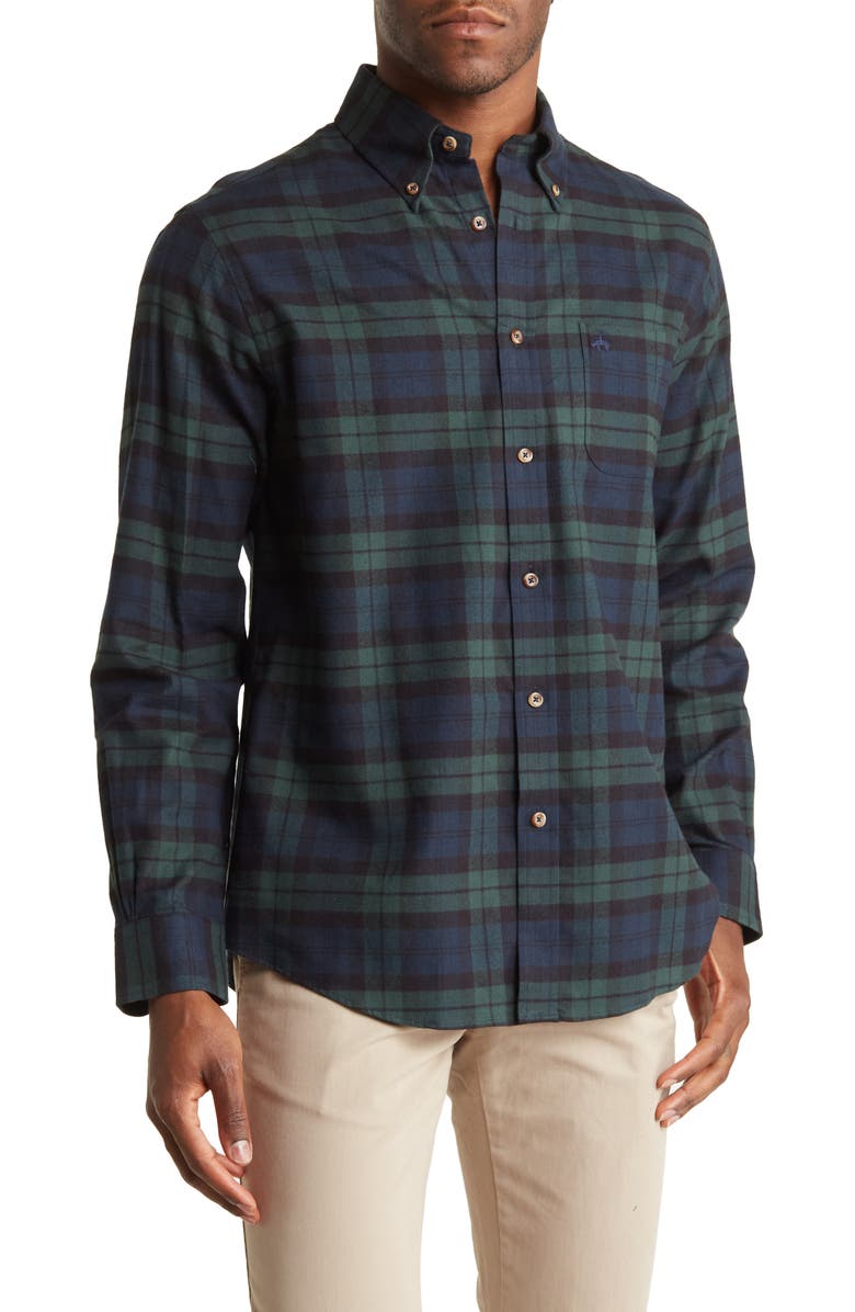 Brooks Brothers Regent Fit Plaid Button-Down Shirt, Main, color, 