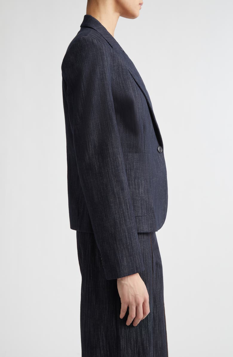 Eleventy Mélange Cotton Stretch Denim Jacket, Alternate, color, 11 Blue