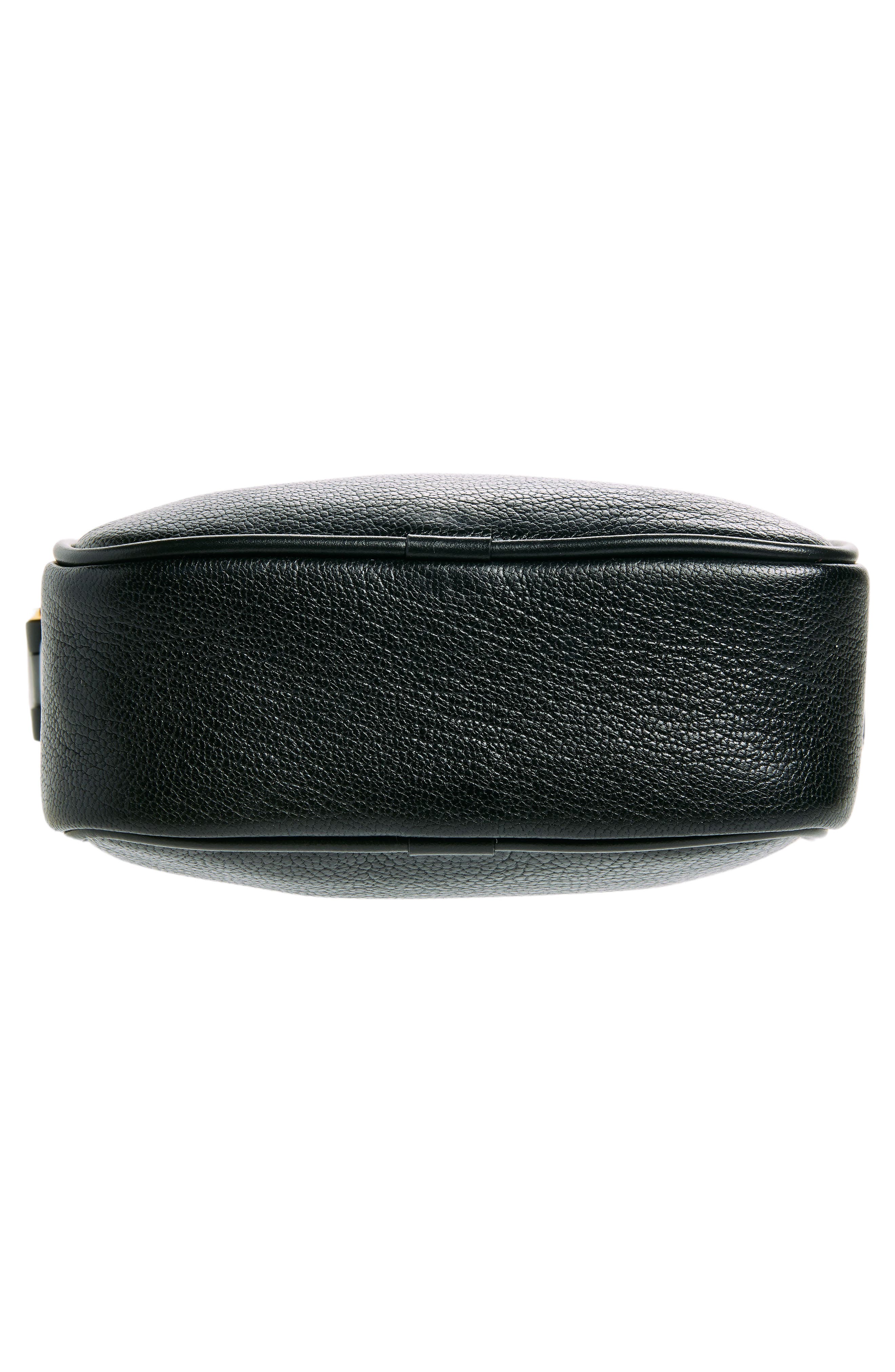 Small Goatskin Messenger Bag, Alternate, color, 1N001 BLACK