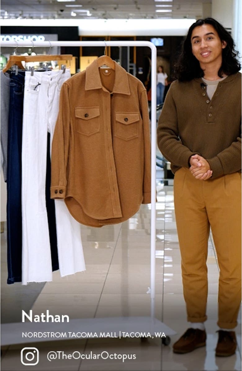 Brushed Fleece Longline Shacket, sales video thumbnail