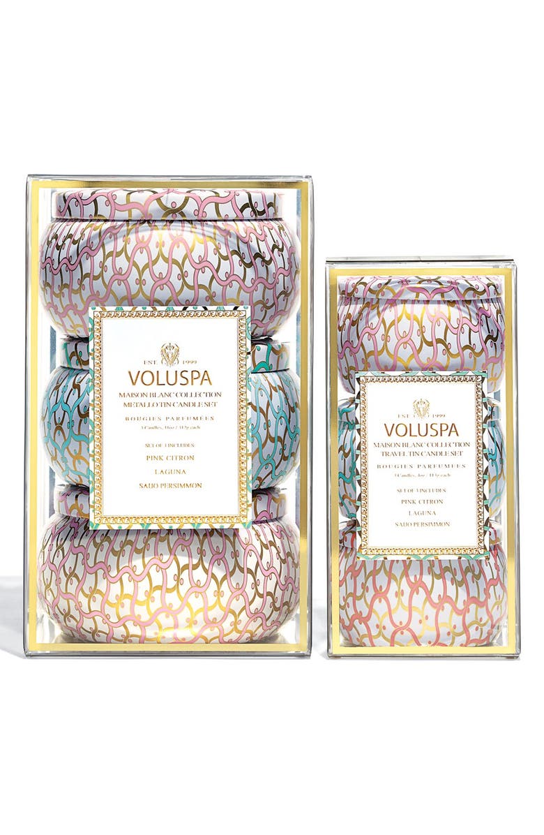 Voluspa Maison Blanc Two-Wick Tin Candle Trio, Alternate, color,