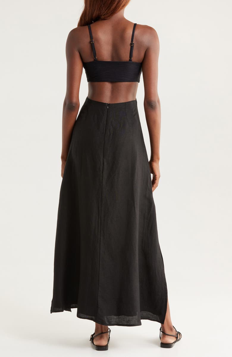 BOAMAR Joyful Cutout Cover-Up Dress, Alternate, color, Black