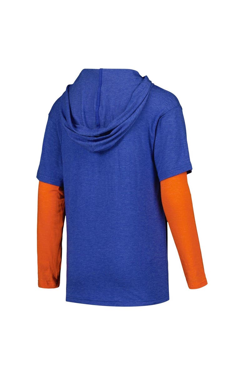 Wes & Willy Youth Wes & Willy Royal Florida Gators Tri-Blend Long Sleeve Hoodie T-Shirt, Alternate, color, 