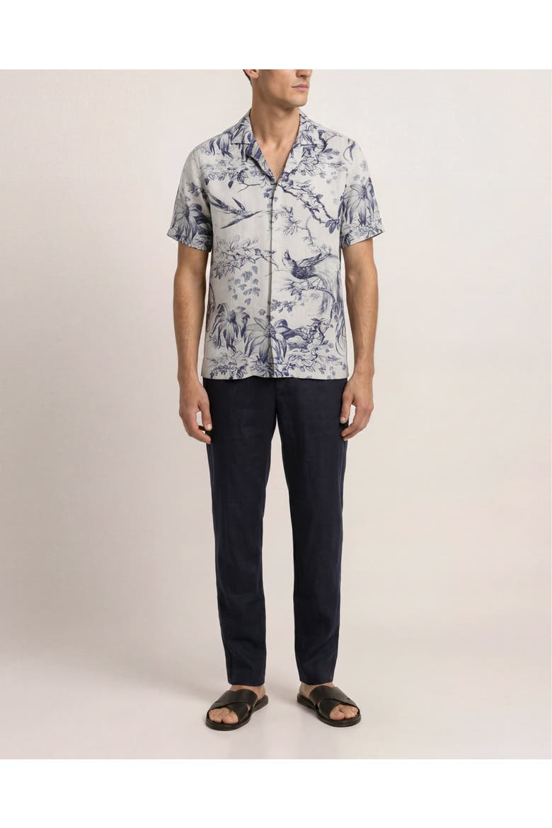 Maitan Relaxed Fit Short Sleeve Cotton Shirt, Main, color, AERO BLUE