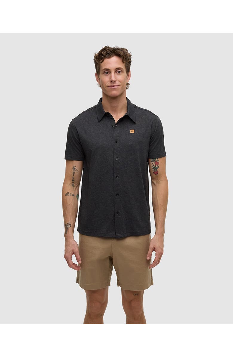 tentree Hawthorn Shirt, Main, color, Meteorite Black Heather