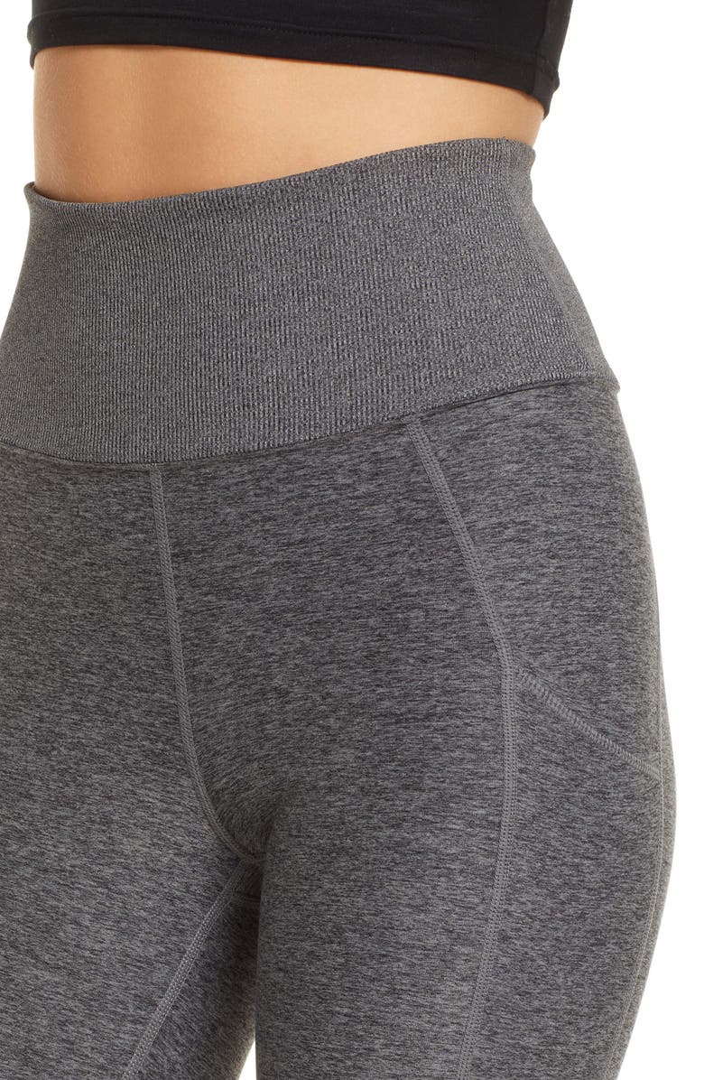 Hue Hold It Wide Waistband Leggings, Alternate, color, Black