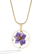 Mint & Lily Pressed Birth Flower Necklace