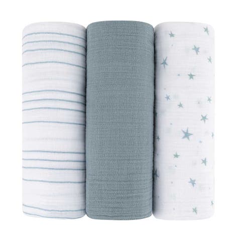 Cotton Muslin Swaddle Blanket 3 Pack
