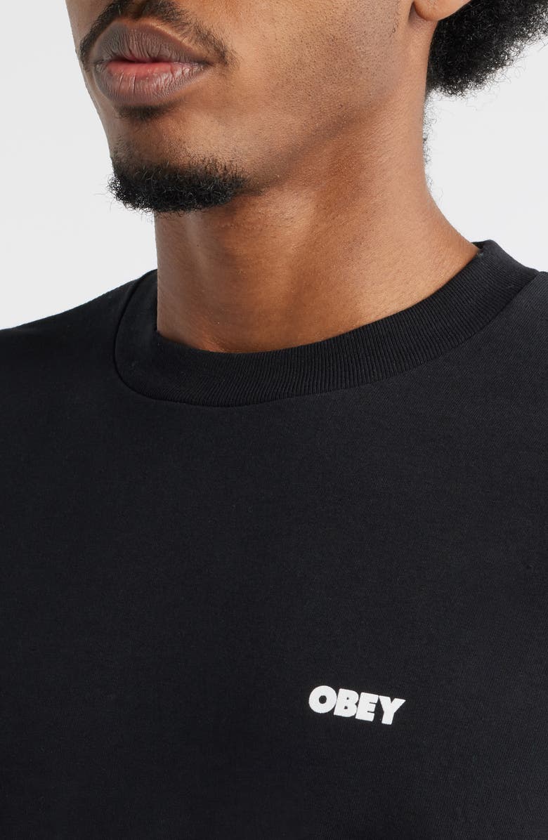 Obey Smog City Cotton Graphic T-Shirt, Alternate, color, Black