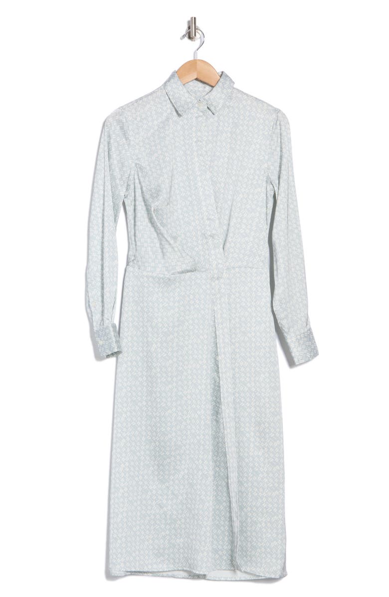 rag & bone Danica Print Satin Shirtdress, Alternate, color, Grey Multi
