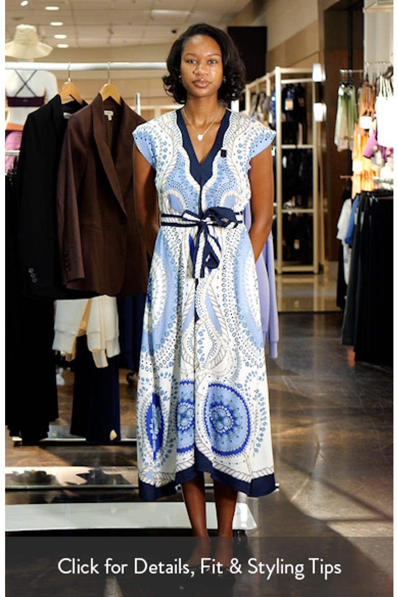 Heidi Scarf Print Belted Midi Dress video