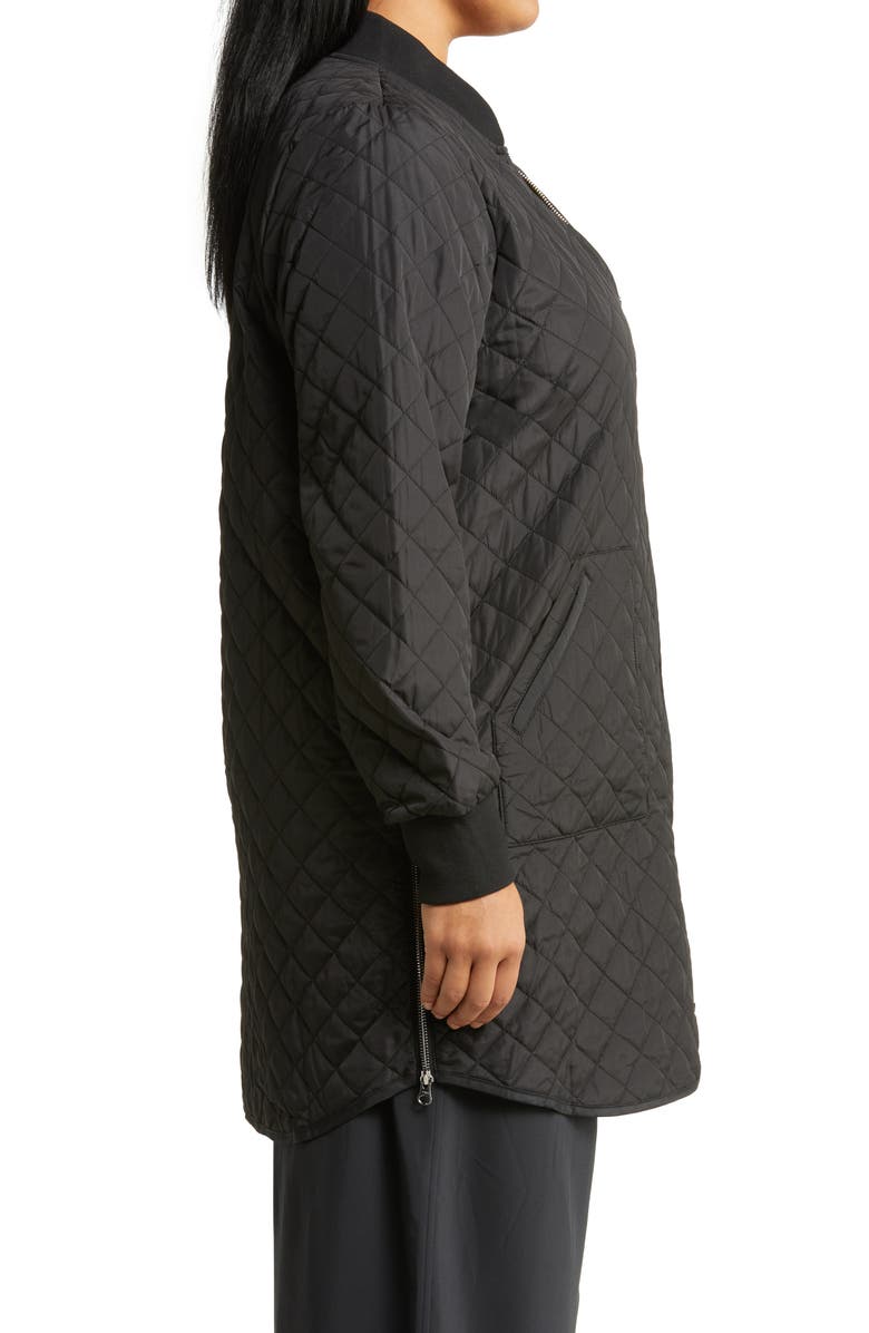 Zella Recycled Polyester Quilted Jacket, Alternate, color, 