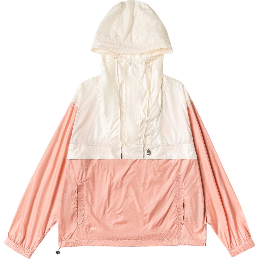 Alphastyle Lodi Water Repellent Lightweight Anorak Jacket In Pink