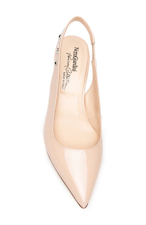Nerogiardini Pointed Toe Slingback Pump In Natural