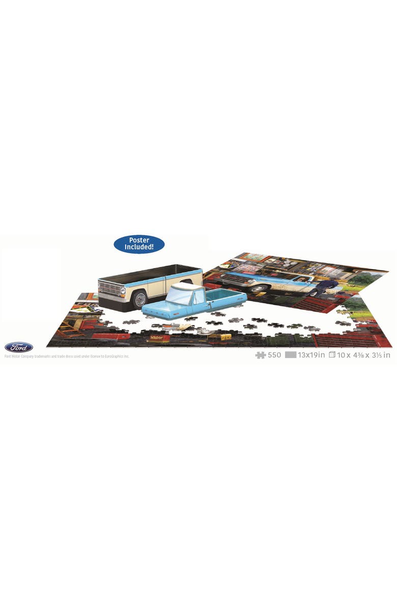 Puzzle Tin Hard Days Work Ford Pickup 550 Piece Jigsaw, Alternate, color, Multicolored
