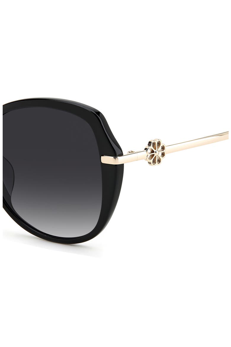 taliyahgs 57mm round sunglasses, Alternate, color, BLACK