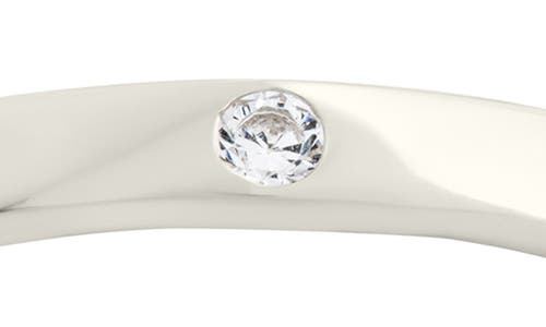 Sterling Forever Mindy Cubic Zirconia Studded Band Ring In Silver