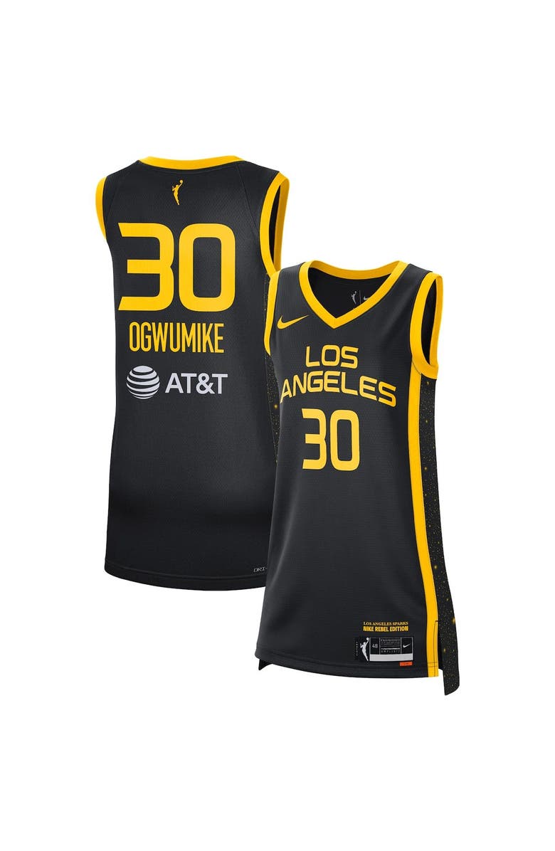 Nike Women's Nike Nneka Ogwumike Black Los Angeles Sparks 2021 Rebel Edition Victory Player Jersey, Alternate, color, 