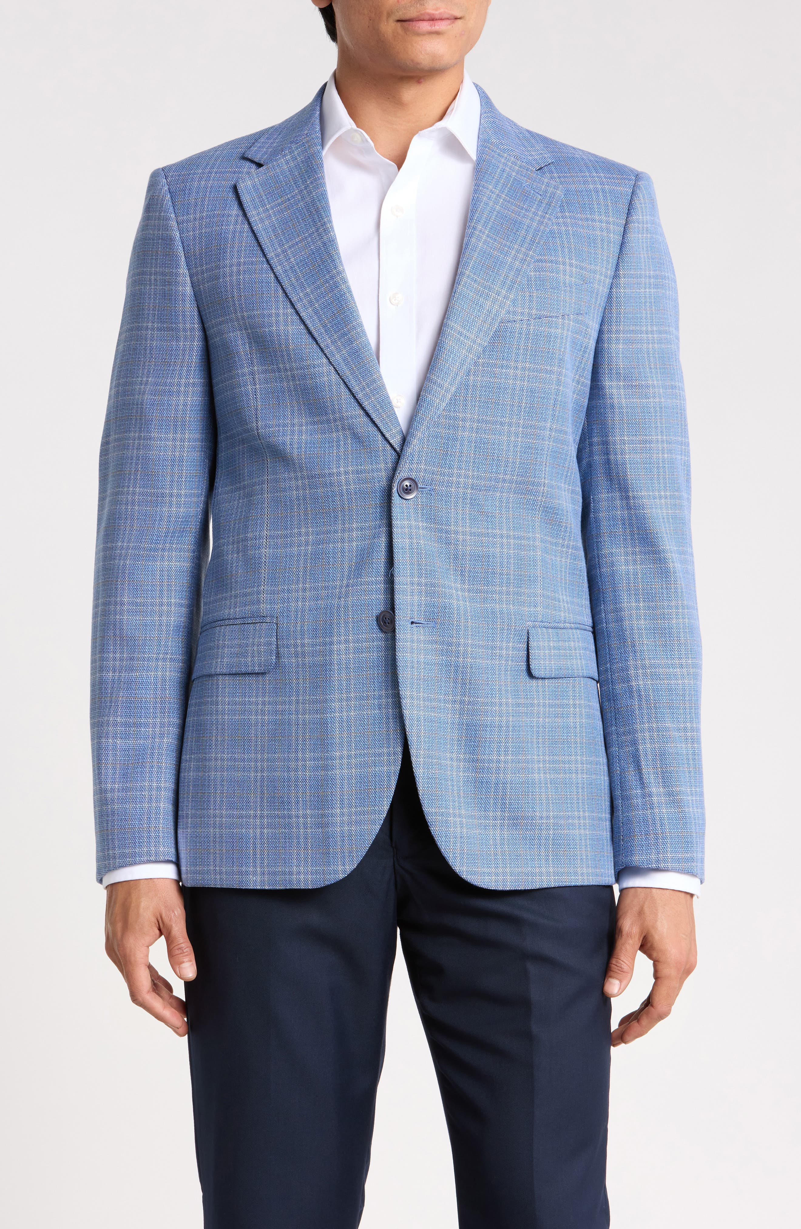 Plaid Stretch Sport Coat