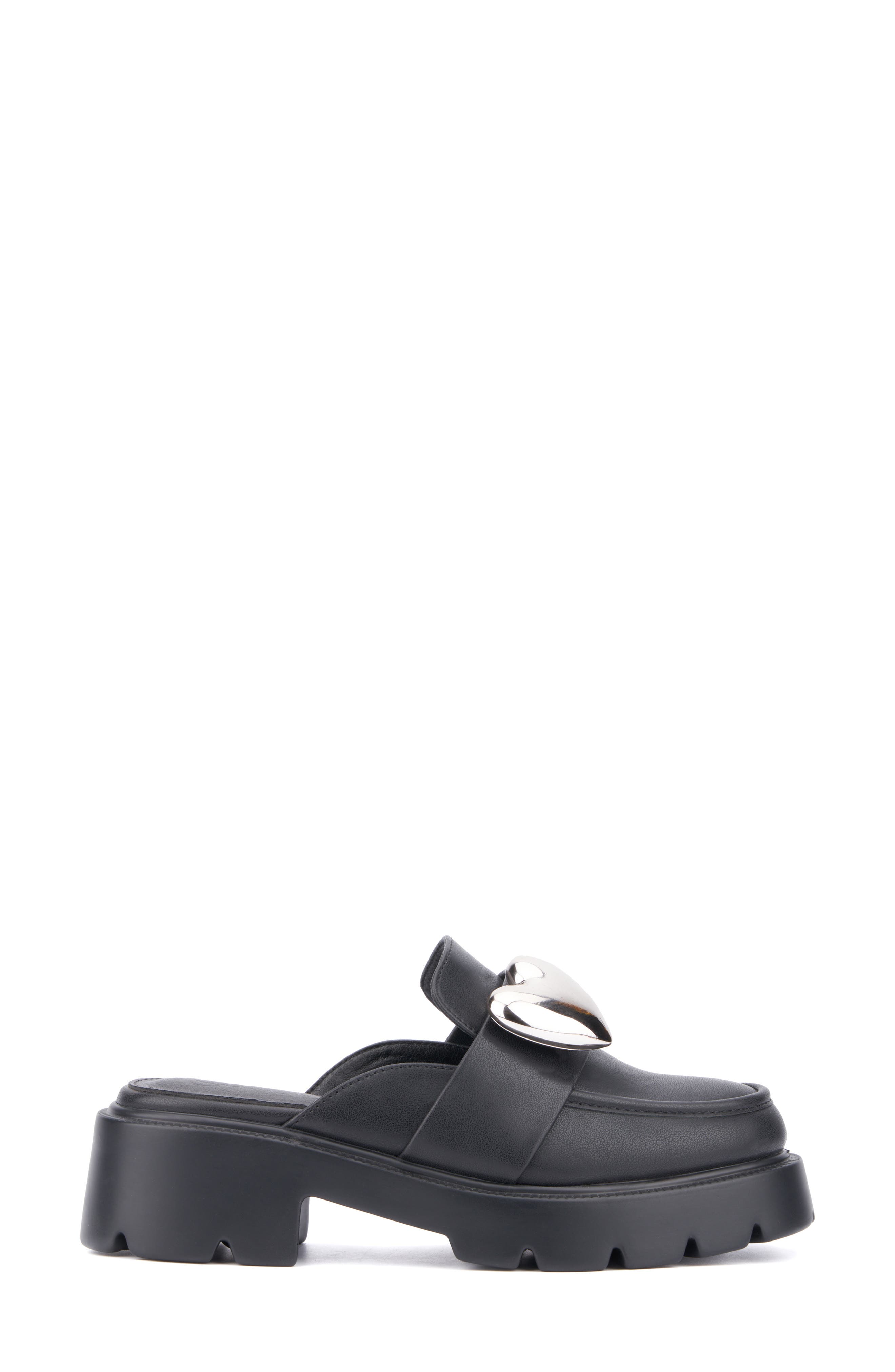 OLIVIA MILLER Heartless Lugged Platform Mule, Alternate, color, Black