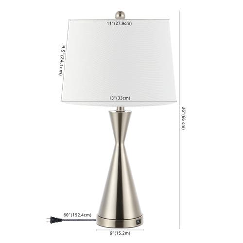 Jonathan Y Colton 26" Classic French Country Iron Led Table Lamp With Usb Charging Port