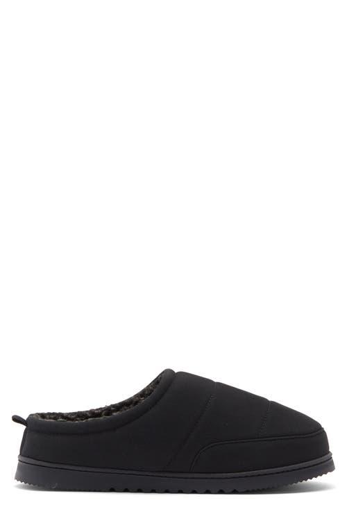 Nordstrom Rack Keller Faux Shearling Lined Quilted Clog Slipper In Black
