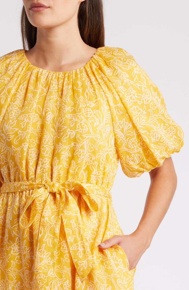 Tommy Bahama Veranda Vines Print Tie Waist Dress, Alternate, color, 