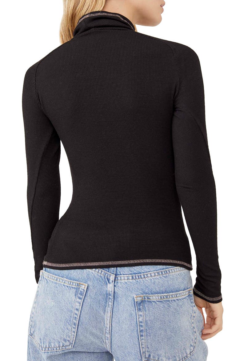 Hi Hon Turtleneck Top, Alternate, color, BLACK