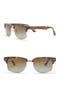 52mm Polarized Square Clubmaster Sunglasses