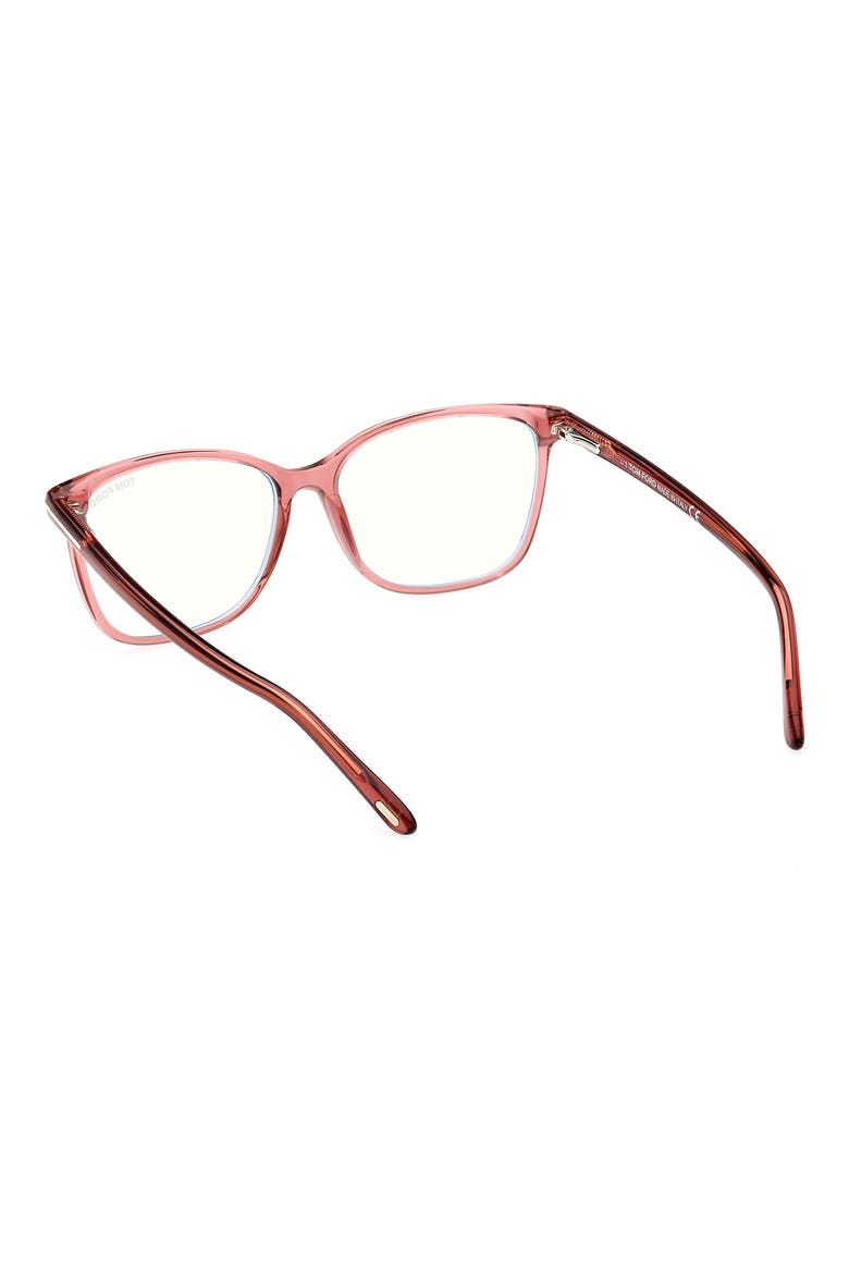 54mm Square Blue Light Blocking Glasses, Alternate, color, PINK / OTHER