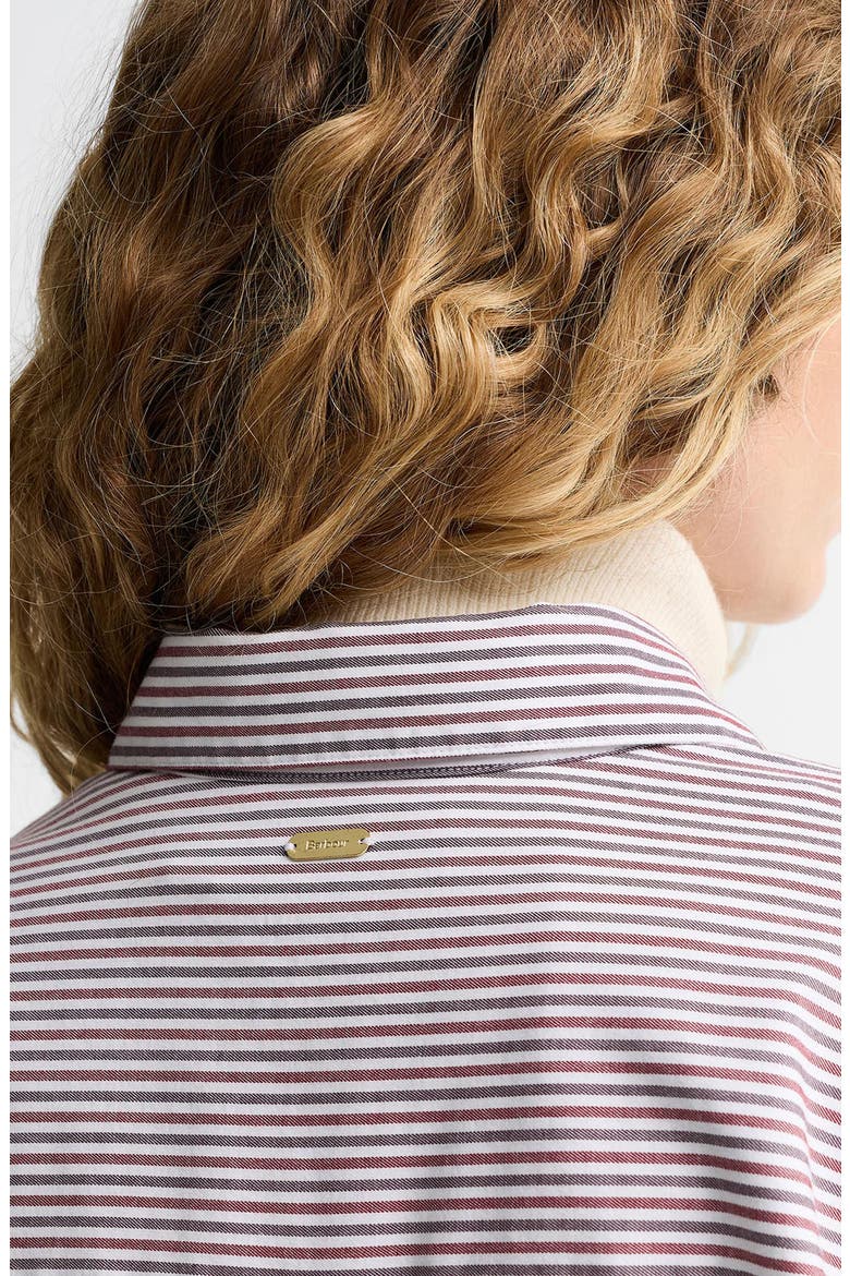 May Striped Cotton Blend Shirt, Alternate, color, CRANBERRY/ FIG