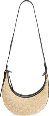 Khaite Small Augustina Crocheted Raffia Hobo Bag