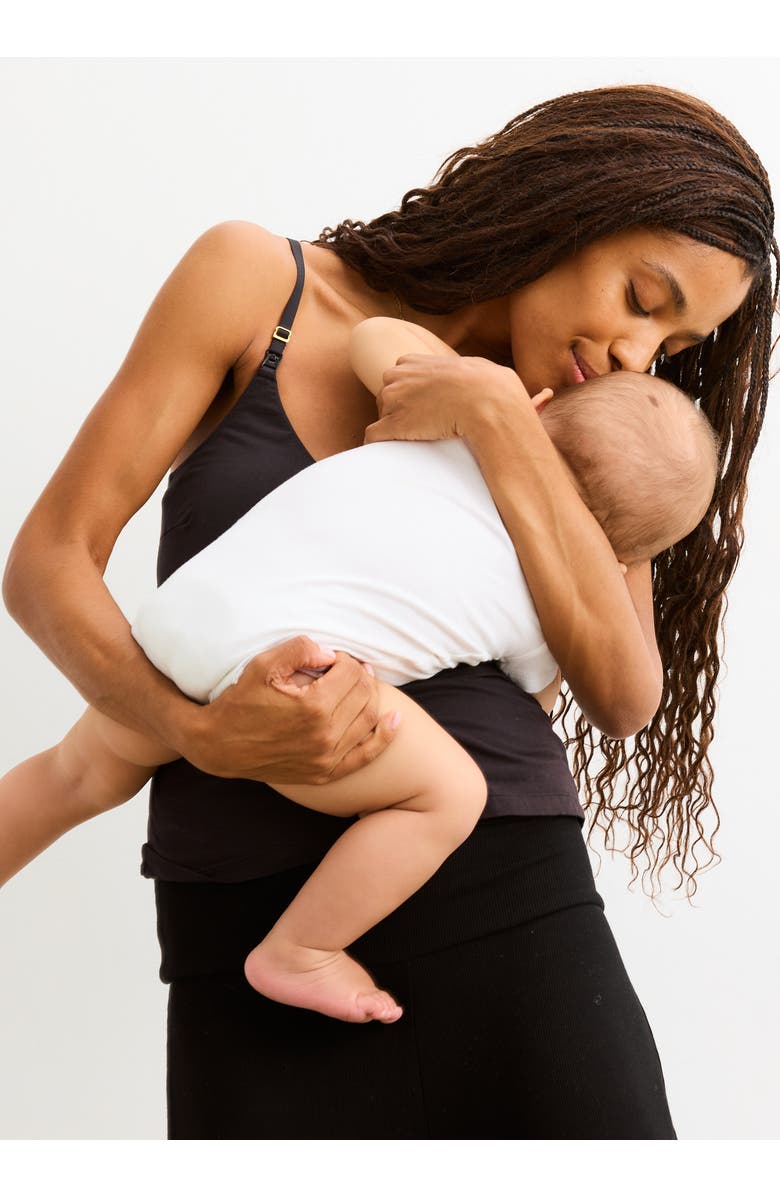 HATCH Collection The Nursing Tank, Alternate, color, Black