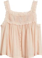 DÔEN Fidella Lace Trim Top