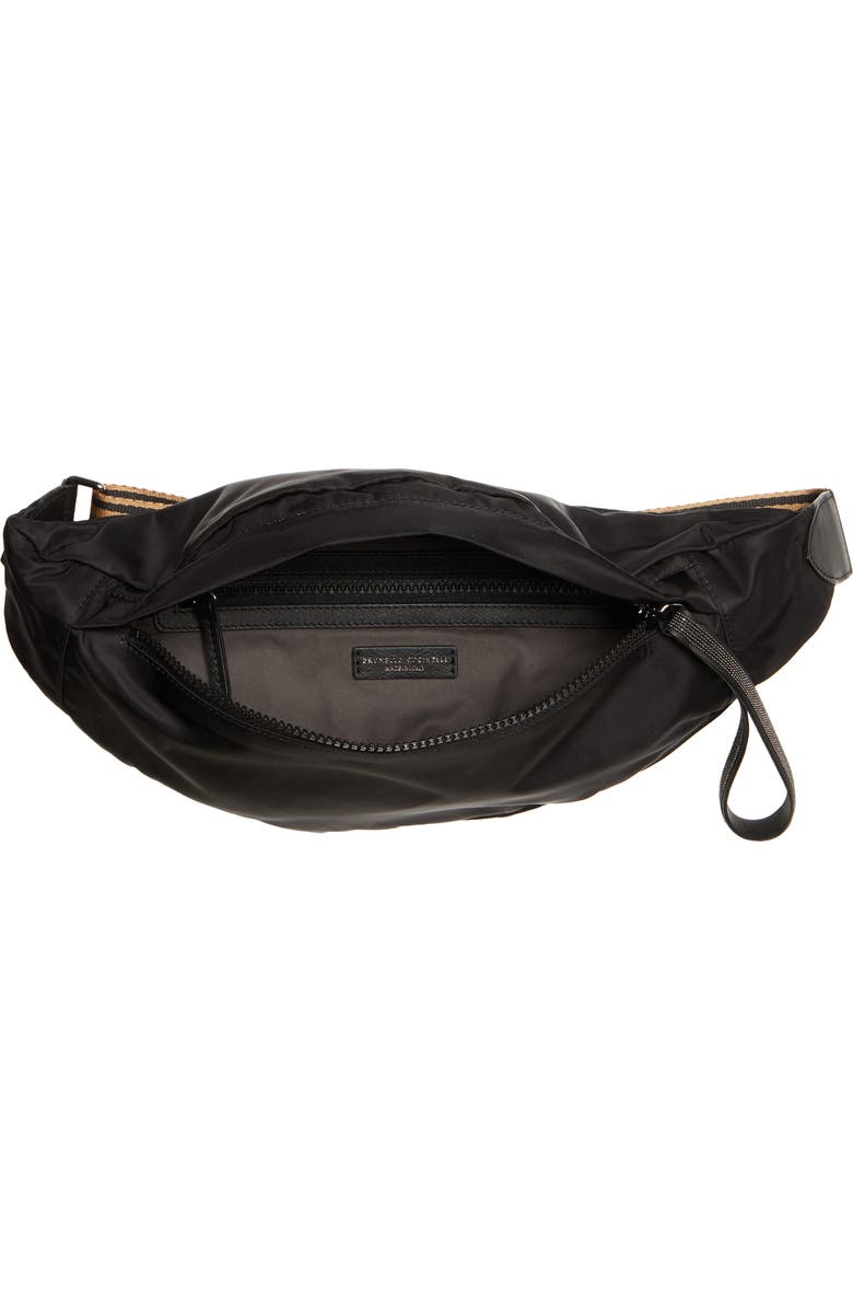 Brunello Cucinelli Monili Detail Technical Nylon Belt Bag, Alternate, color,
