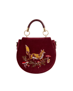 Fable England Fox & Mushroom Embroidered Saddle Bag
