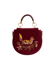 Fable England Fox & Mushroom Embroidered Saddle Bag