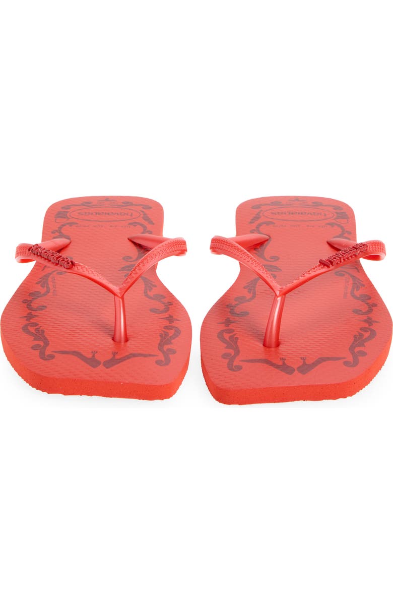 Havaianas x Devil Wears Prada Flip Flop, Alternate, color, Frevo Red